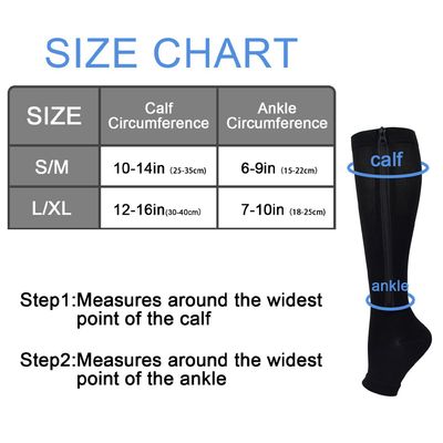 Imagen 2 del producto 3 Pares Calcetines De Compresión Deportiva Doble Cremallera