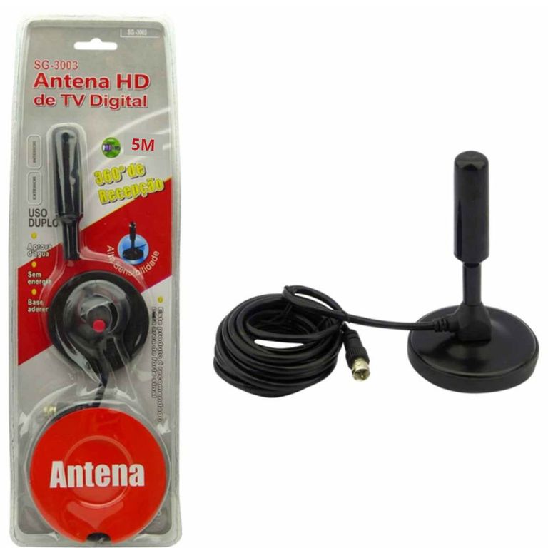 MALIK Antena TV Digital HD - Cable Coaxial 5m de Cobre