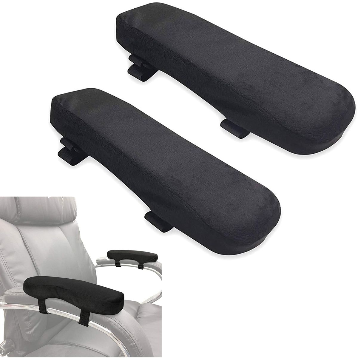 KUANGYE - Cojín Para Apoya Brazo De Silla Ruedas Comodo Suave Negro