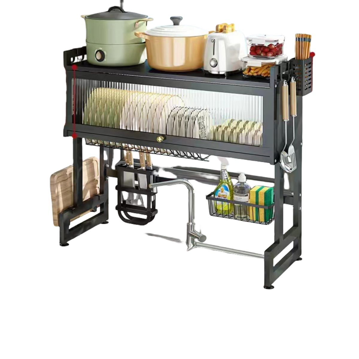 GENERICO - Escurridor Secador Loza Platos 2 Niveles Organizador 65cm