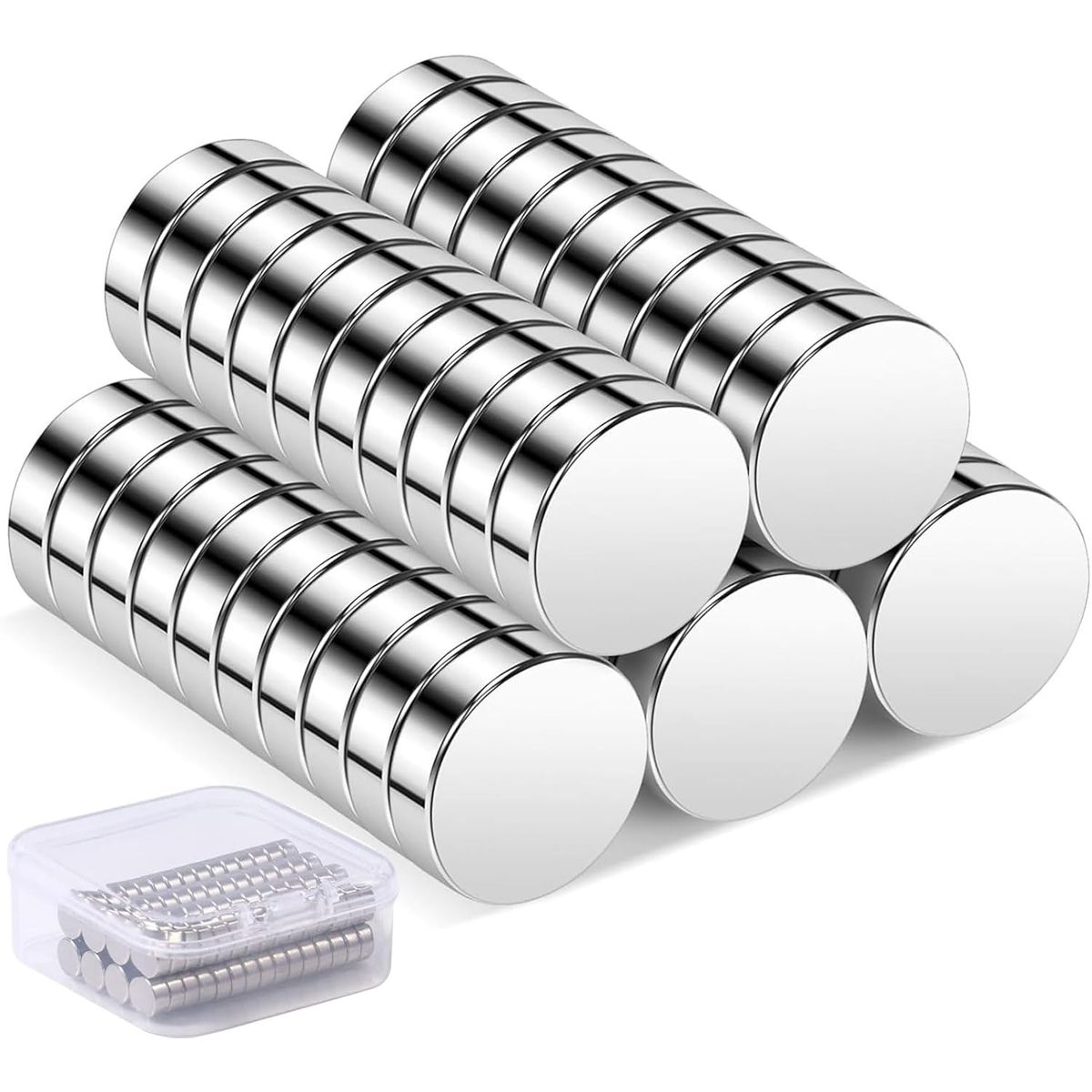 KUANGYE - 50 Imanes De Neodimio Superfuertes De 8 X 3 Mm