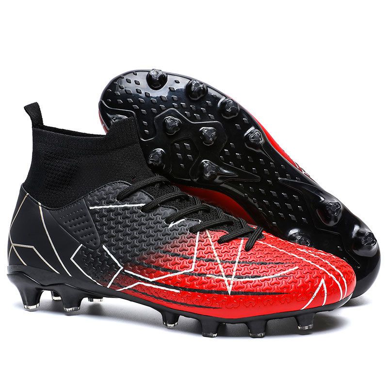DANWEILE - Botas de fútbol de caña alta TF con tacos largos