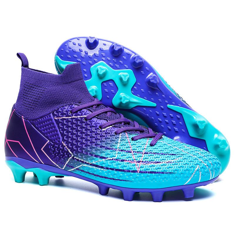 DANWEILE - Botas de fútbol de caña alta TF con tacos largos