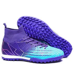 DANWEILE - Botas de fútbol de caña alta TF con tacos largos