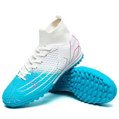 DANWEILE - Botas de fútbol de caña alta TF con tacos largos