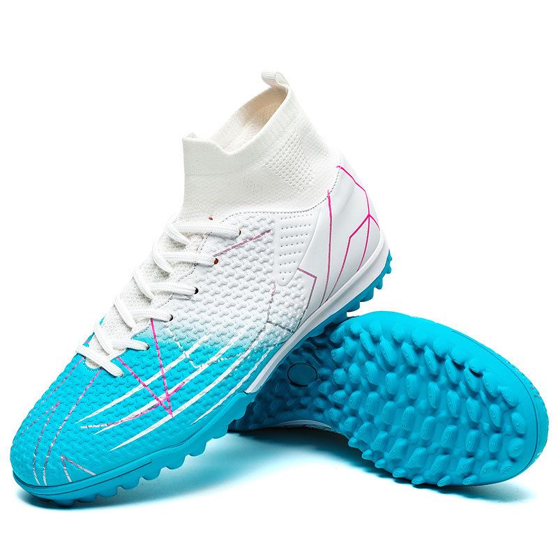 DANWEILE - Botas de fútbol de caña alta TF con tacos largos