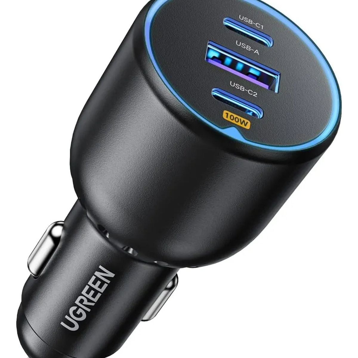 PUREPOWER - Cargador De Coche Ugreen 130w 3 Puertos Para Encendedor Color Negro