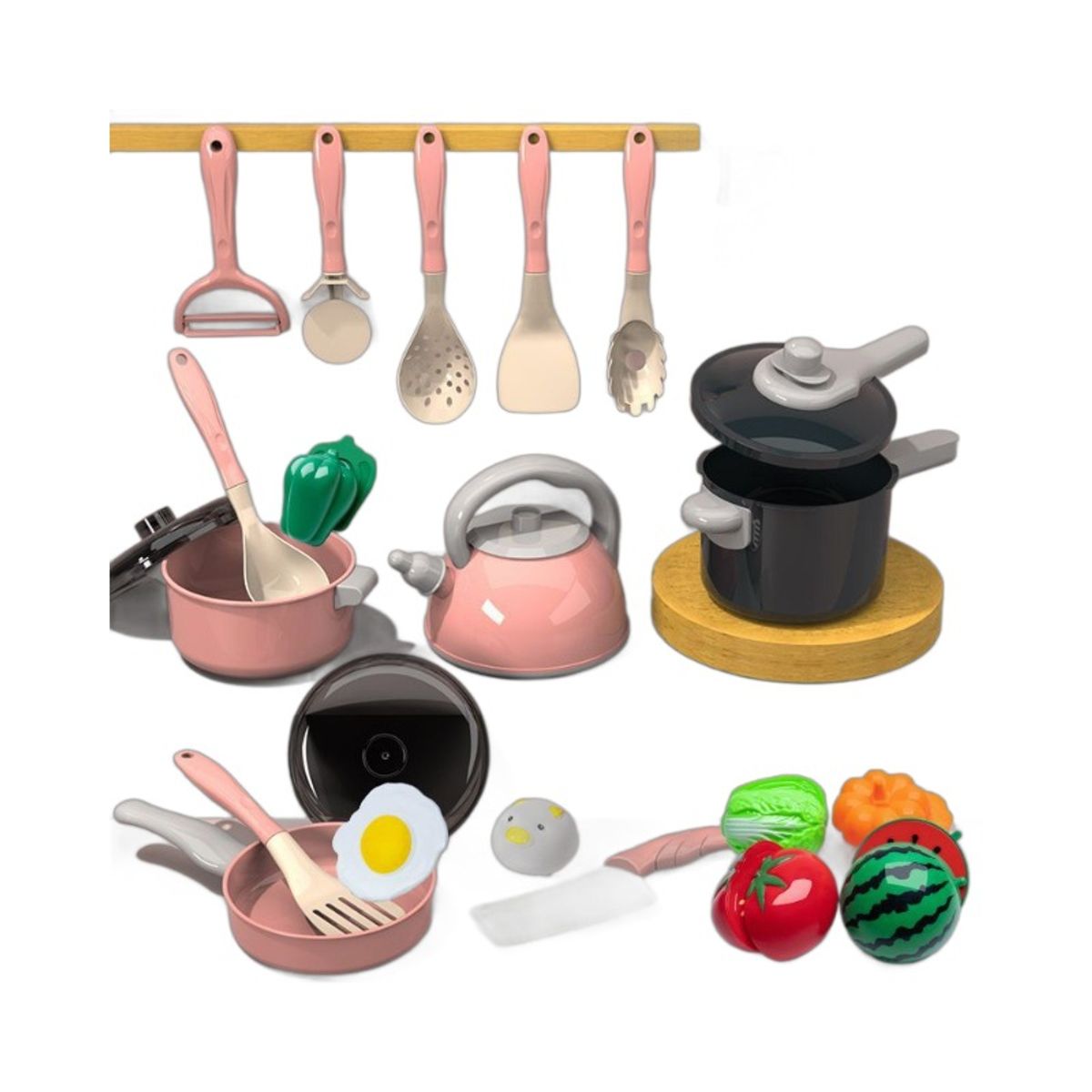 VATYERTY - Juguete para cortar comida falsa y accesorios de cocina