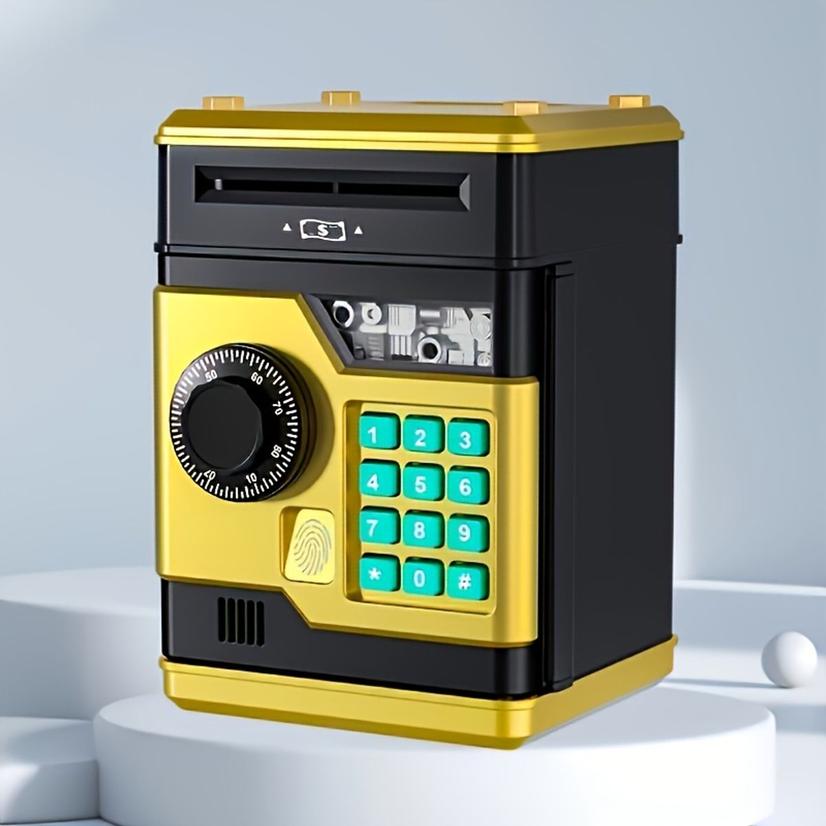 VATYERTY - Juguete electrónico duradero con huella dactilar y contraseña Dorado