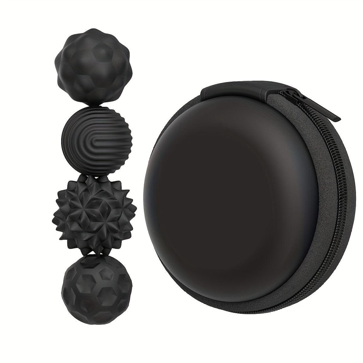 VATYERTY - 4 bolas magnéticas de silicona con agarre duradero Negro
