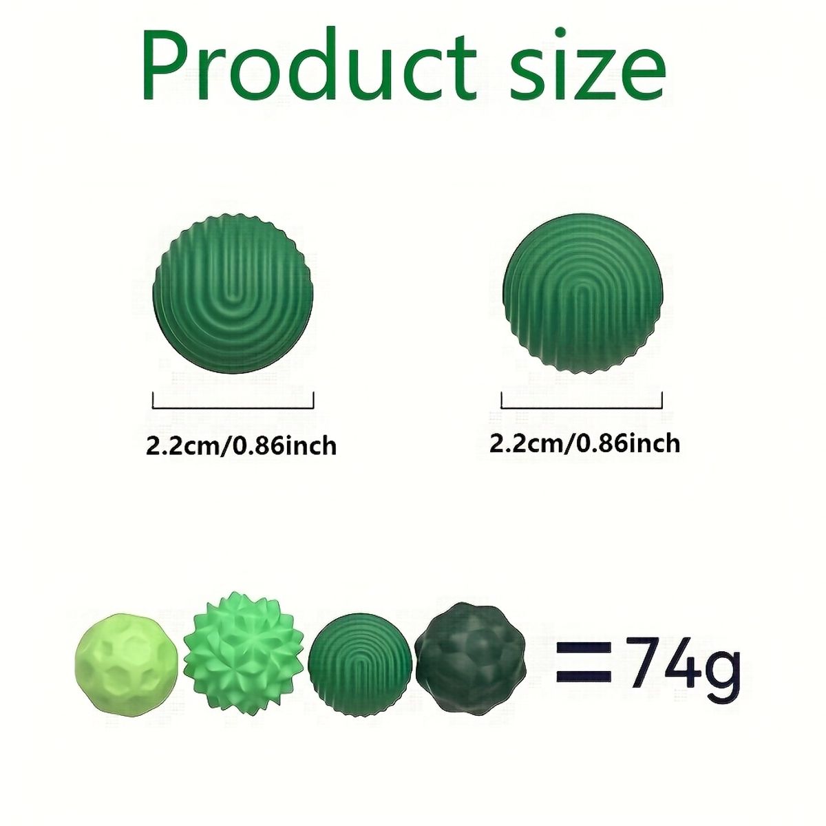 VATYERTY - 4 bolas magnéticas de silicona con agarre duradero Verde
