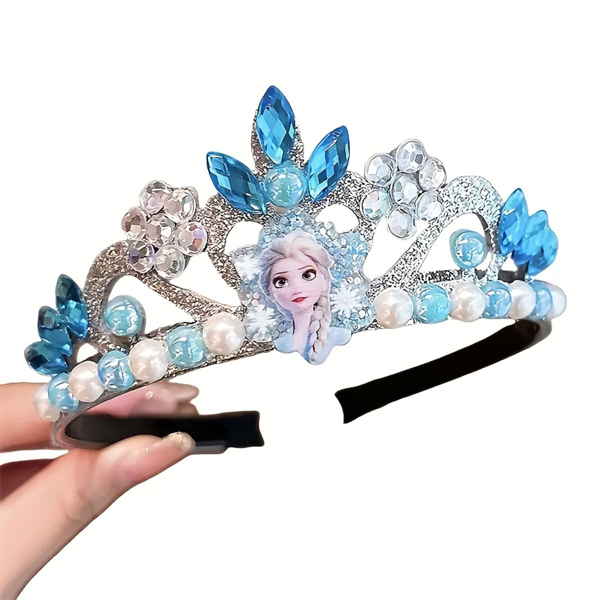 VATYERTY - Diadema de corona de princesa Elsa Disney Marrón