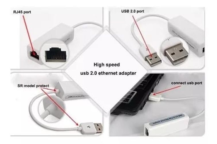 Adaptador USB 2.0 a Ethernet RJ45, Conexion Estable
