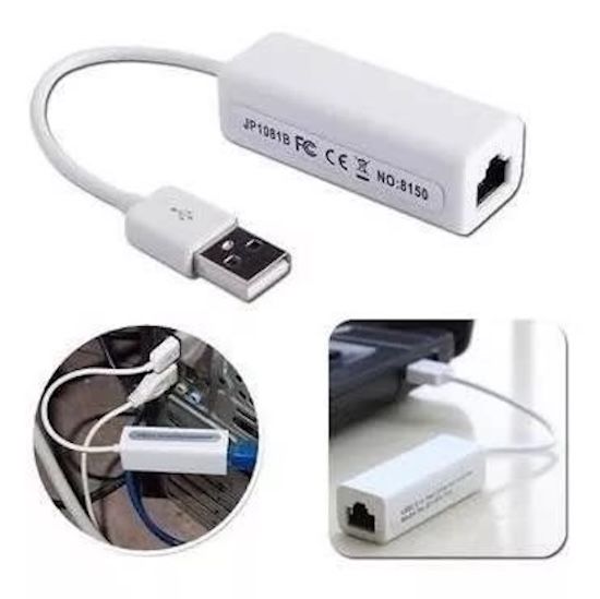 Convertidor USB a Ethernet, 100 Mbps, Plug and Play