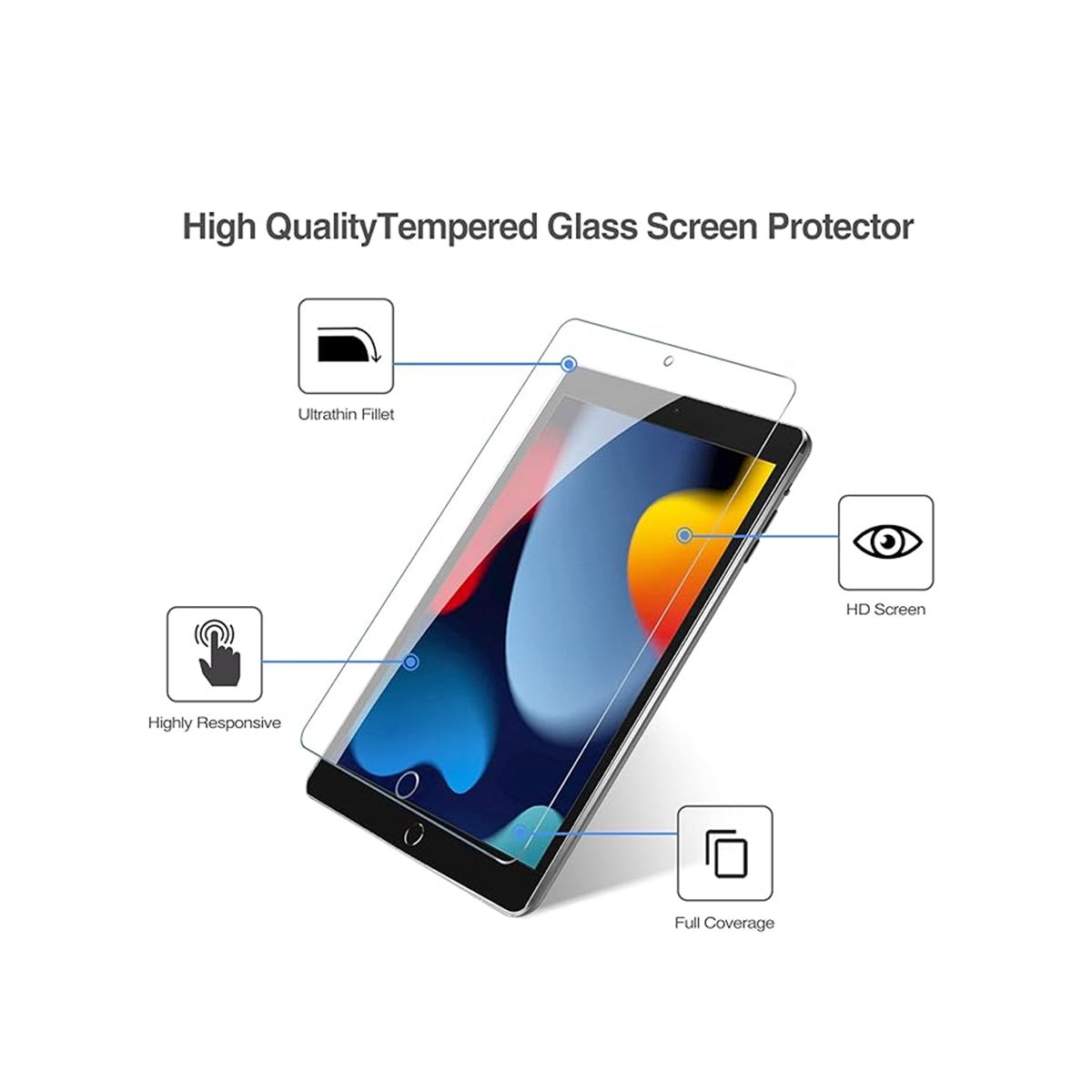 GENERICO - Lamina Mica De Vidrio Templado Para iPad De 10.2 7 8 9na Gen