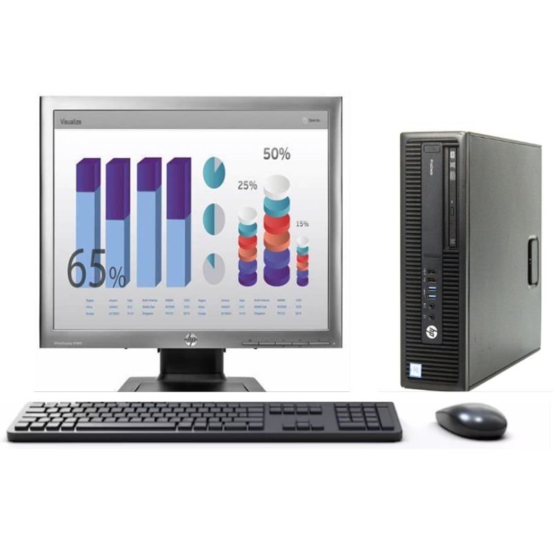 HP - KIT MONITOR HP E190i + SFF 600 G2 i5 6° 8GB 256GB+ teclado & Mouse Reacondicionado