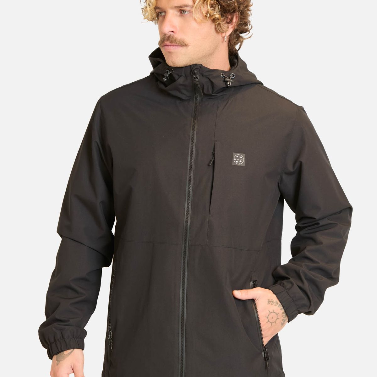 MAUI AND SONS - Cortaviento Riluna Negro Hombre Maui And Sons - Negro