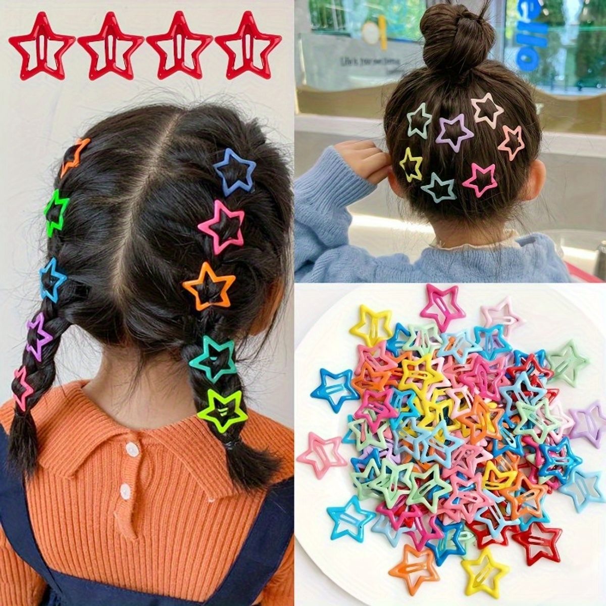 VATYERTY - Paquete de 20 pinzas para el pelo de colores aleatorios