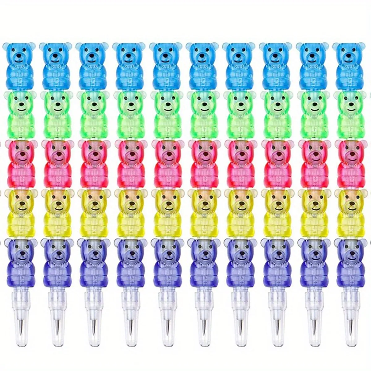 VATYERTY - 12 lápices de plástico apilables con forma de oso