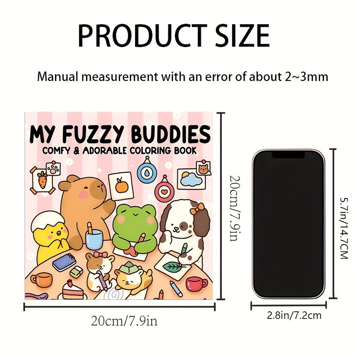 VATYERTY - 1 libro para colorear para adultos con temática de peluche