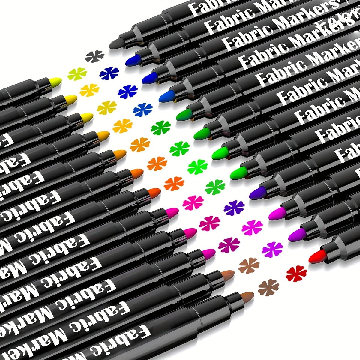 VATYERTY - 24 rotuladores de tela permanentes que no se corren