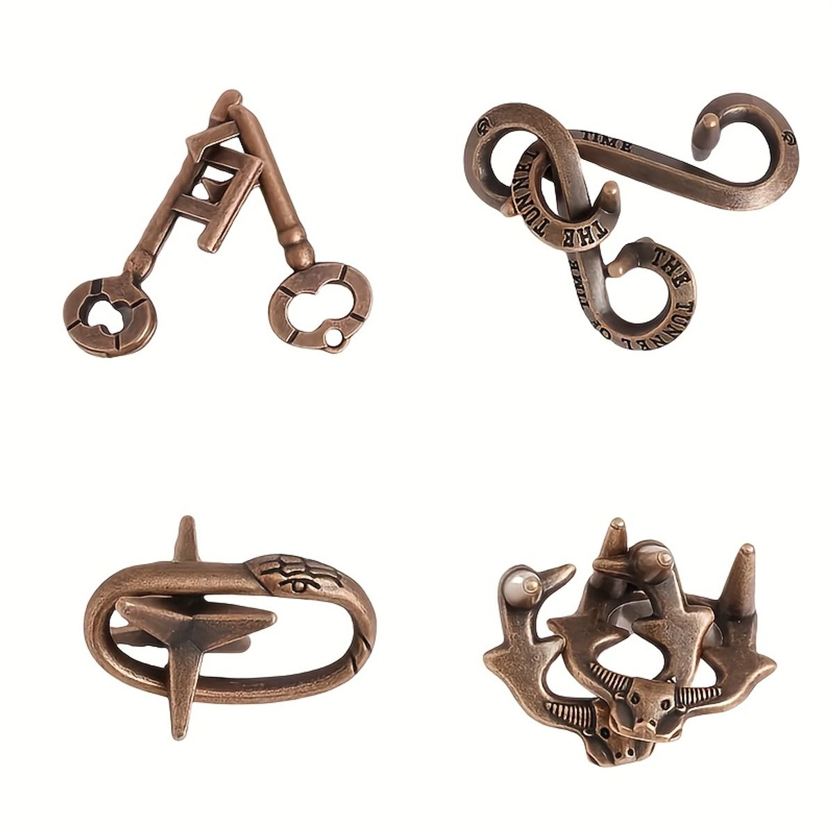 VATYERTY - 4 rompecabezas metálicos