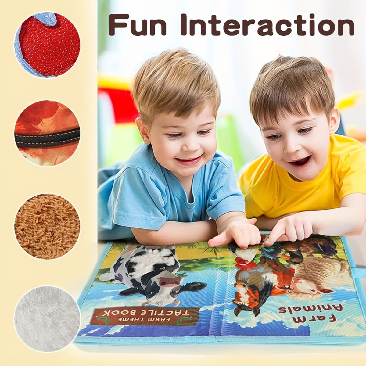 VATYERTY - Libro táctil de la granja para niños