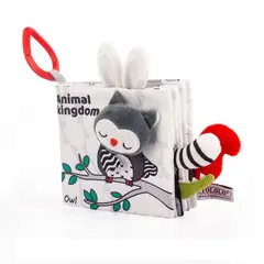 VATYERTY - Libro de tela blanco y negro Gris claro