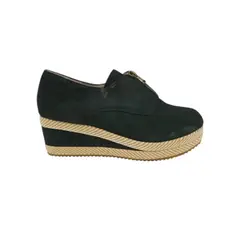HERIEL - Zapato Panchita Negra Gamuza