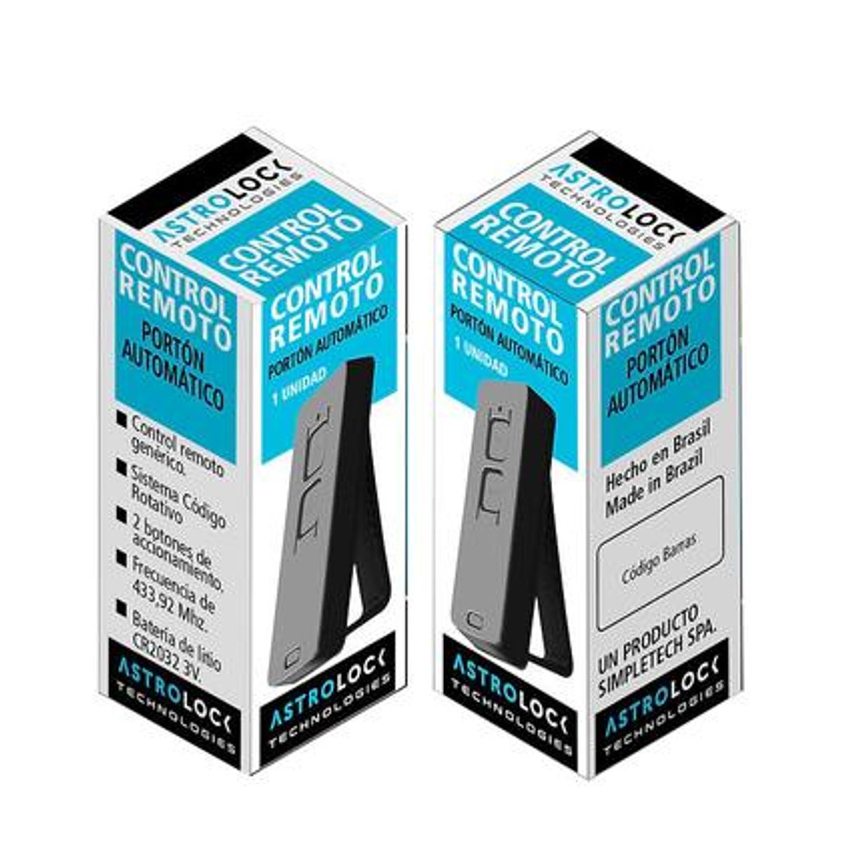 ASTROLOCK - Control De Portón Eléctrico Astrolock 2 Canales