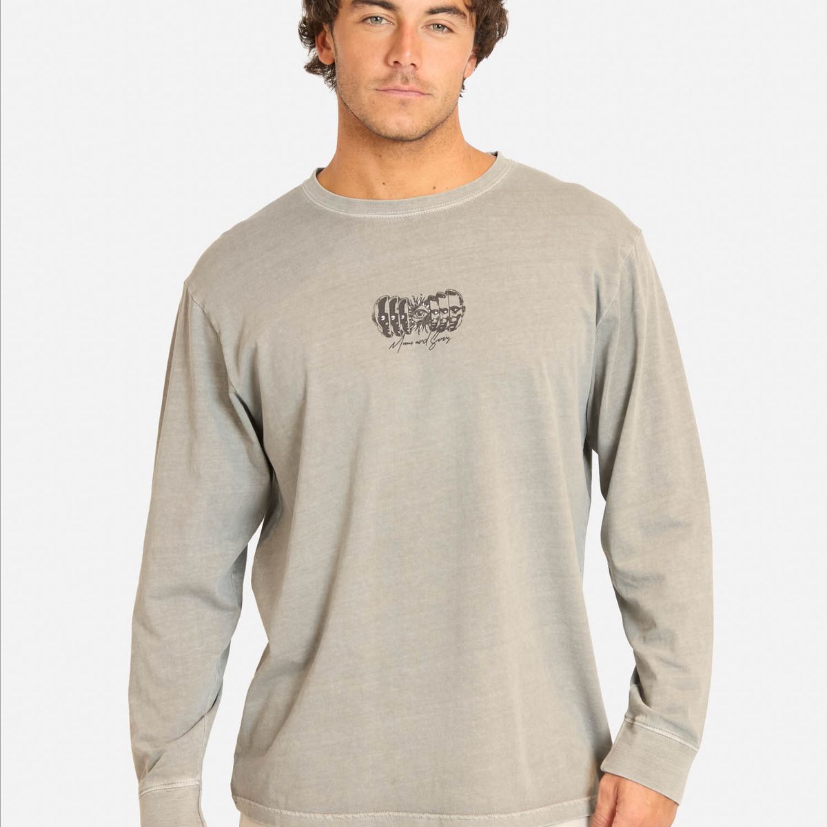 MAUI AND SONS - Polera ML Maviz Gris Hombre Maui And Sons - Gris
