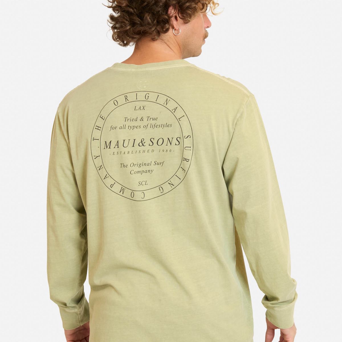 MAUI AND SONS - Polera ML Menoy Verde Hombre Maui And Sons - Verde