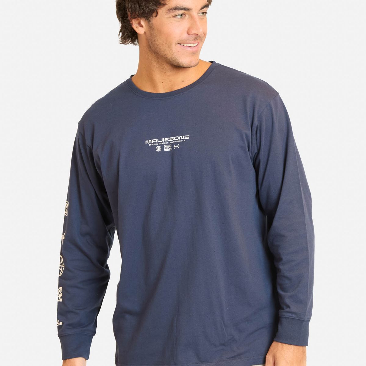 MAUI AND SONS - Polera ML Mopi Azul Hombre Maui And Sons - Azul