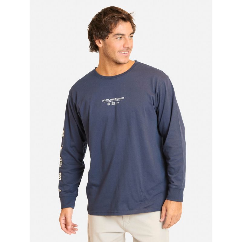 MAUI AND SONS - Polera ML Mopi Azul Hombre Maui And Sons - Azul