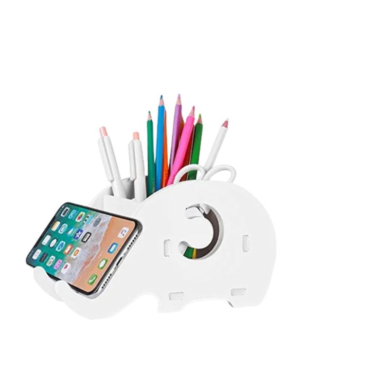 GENERICO - Porta Celular Y Lapicero Elefante Blanco SKU TN