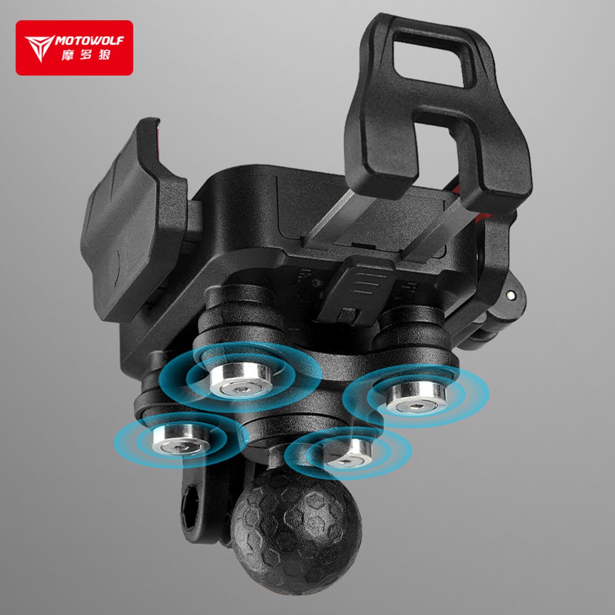 MOTOWOLF - Soporte para teléfono y soporte cámara Motowolf MH1