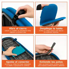 HOMECLAF - Tabla De Planchar De Mesa Plegable Compacta Y Portátil Negro