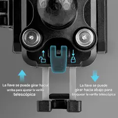 MOTOWOLF - Soporte MH1 Celular y Cámara MotoBici Ajustable