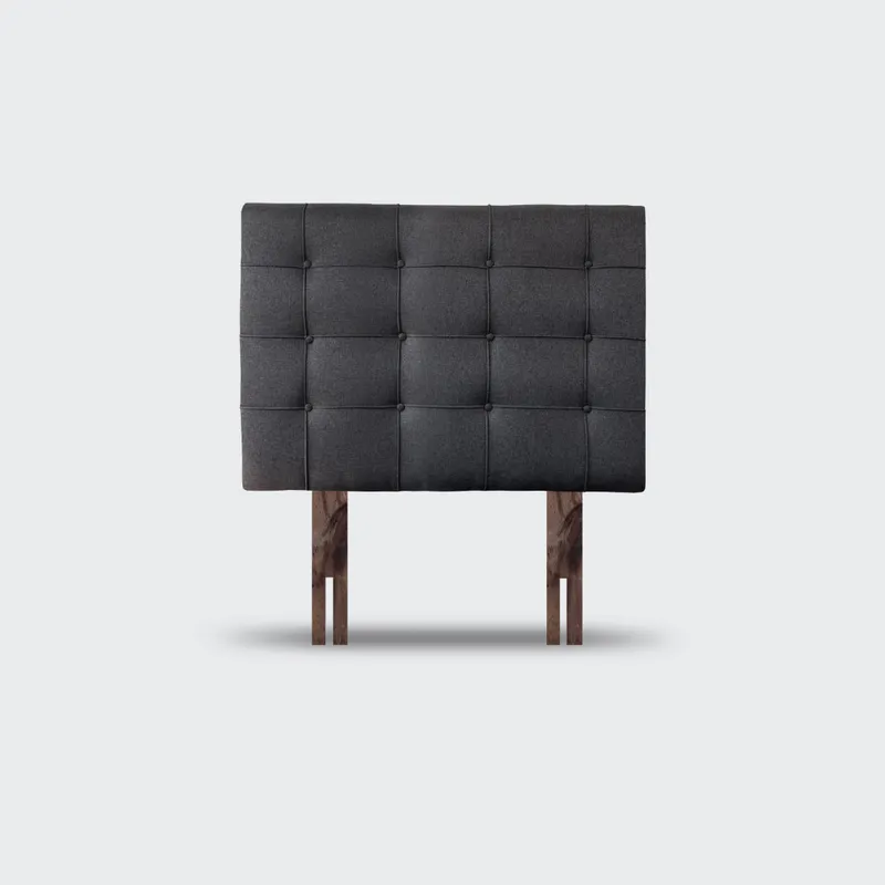 GENERICO - Respaldo de cama 1 plaza Button Gris