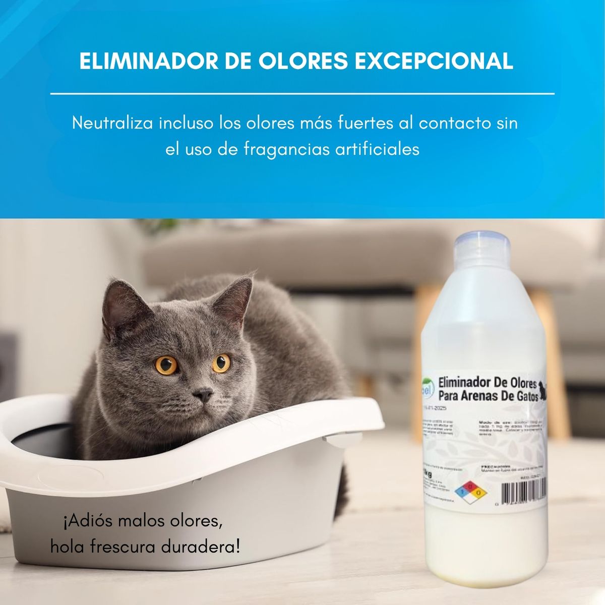 NOBEL SPA - Eliminador Desodorante Olores Arena Sanitaria De Gatos 1kg