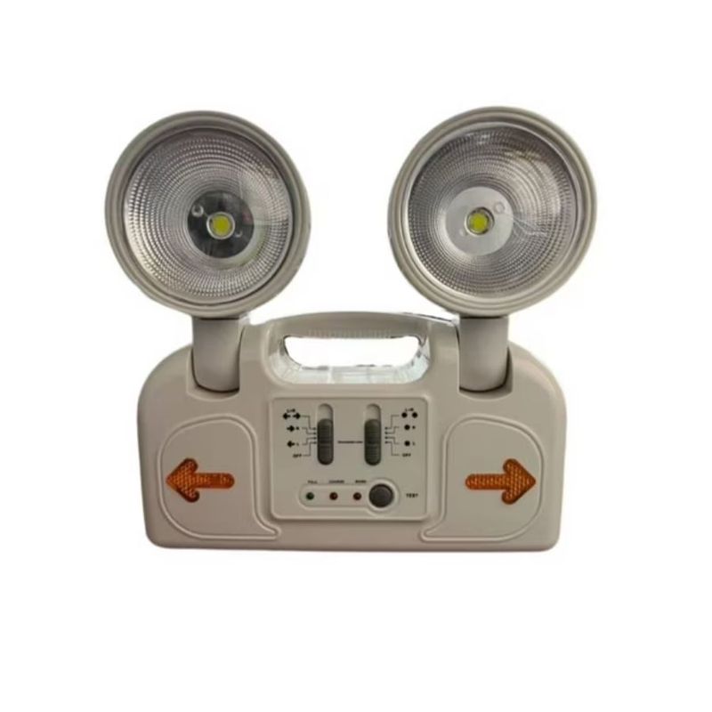 GENERICO - Lámpara Emergencia 2 Focos Recargable Luz LED