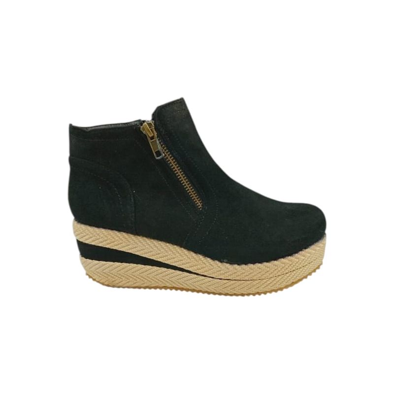HERIEL - Zapato Panchita Negra Plataforma