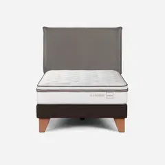 ROSEN - Cama Classique+ 1,5 Plazas + Respaldo Maurice Grafito