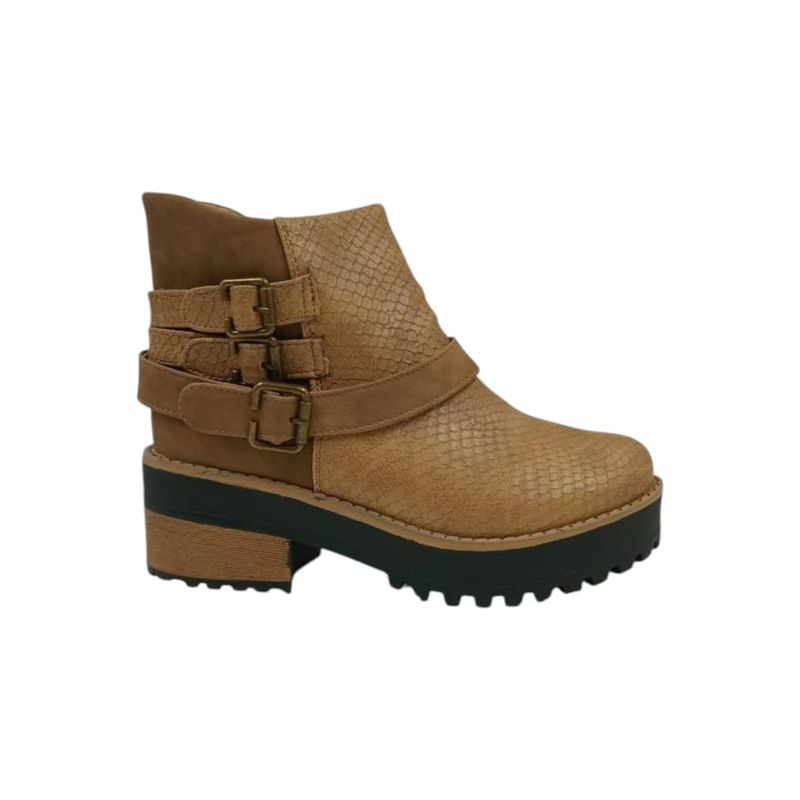 HERIEL - Botín Camel Plataforma Mujer