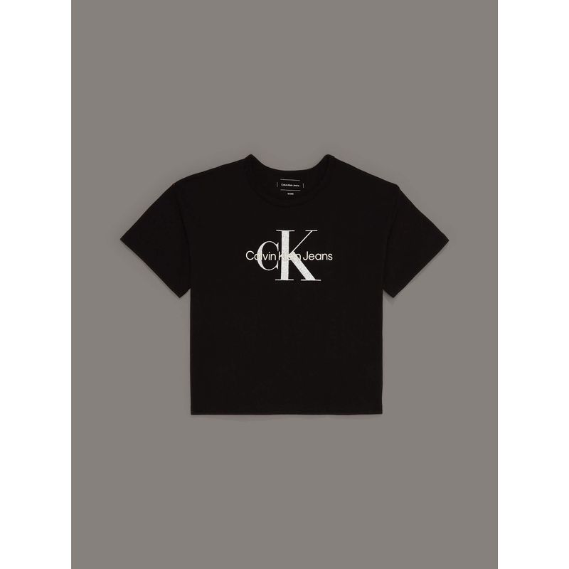 CALVIN KLEIN - Polera holgada con logo Negro Calvin Klein