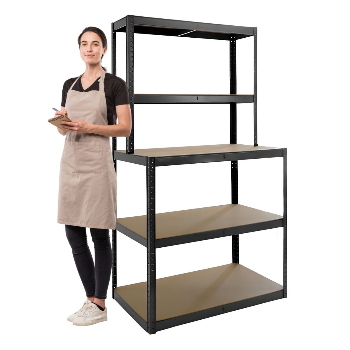 PROCHEF - Mesón de Trabajo con Repisas Acero 100x60x180 cm.