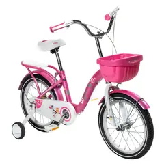 MUNDO ONLINE - Bicicleta Niña Infantil De Paseo Purple Owl Rueditas Aro 12 Rosada