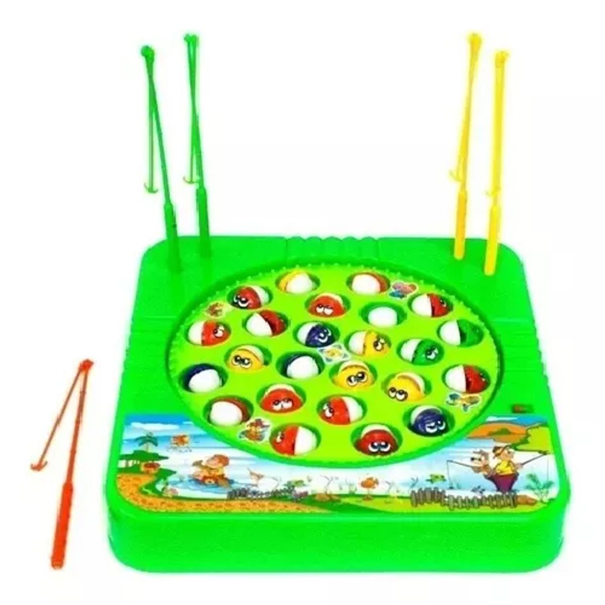 GENERICO - Juguete pesca giratorio magnético electrónico niños verde