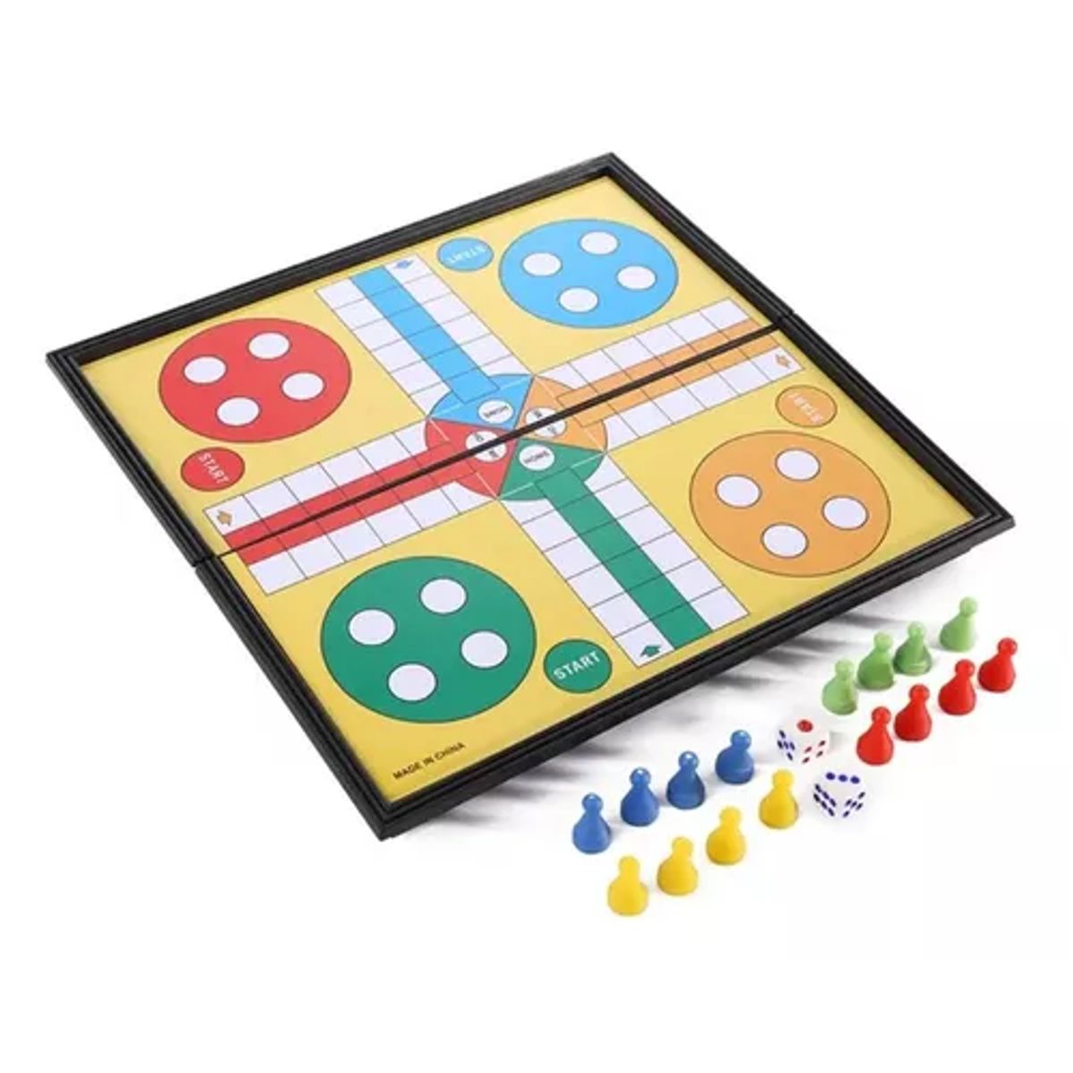 GENERICO - Juego de mesa 3 en 1 ludo damas y ajedrez familiar