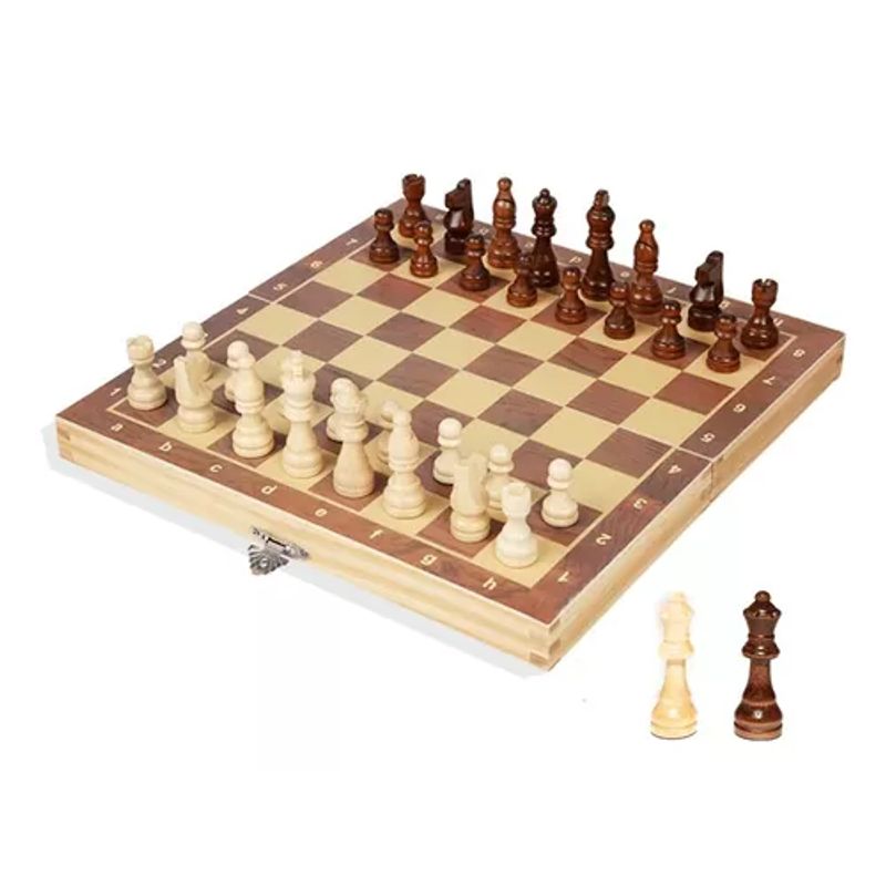 GENERICO - Juego mesa de ajedrez profesional con 2 fichas de 39 cm